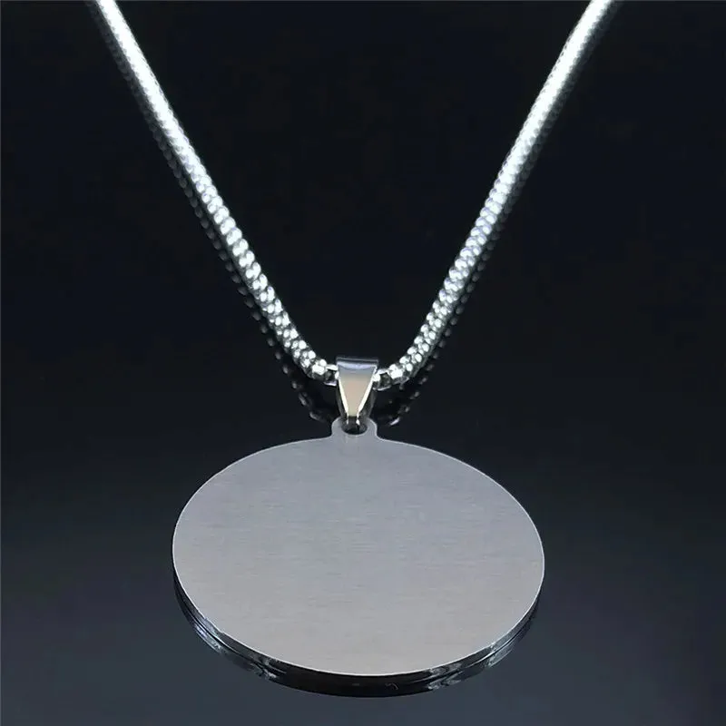 12 Constellations Sun Moon Astrology Stainless Steel Chain Necklace Divination Necklaces