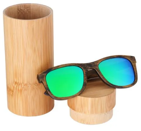 2020 NEW Bamboo sunglasses men women rugged design polarized UV400 all wood sunglasses - BB718