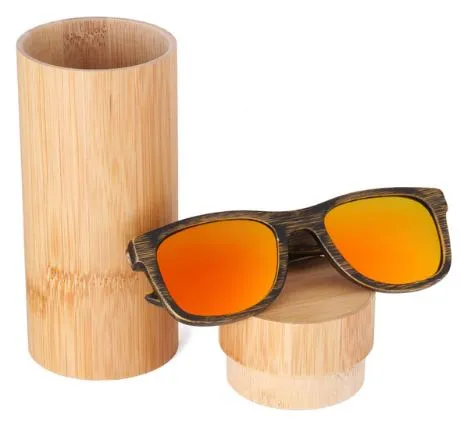2020 NEW Bamboo sunglasses men women rugged design polarized UV400 all wood sunglasses - BB718