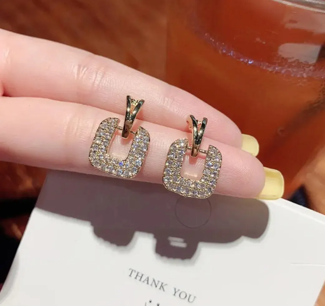 925 Silver 1.6mm 0.1CT Moissanite Drop Earrings