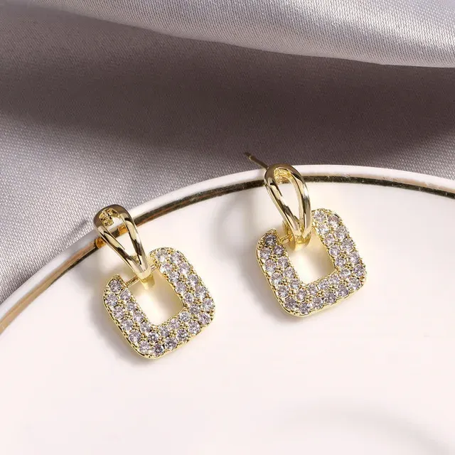 925 Silver 1.6mm 0.1CT Moissanite Drop Earrings