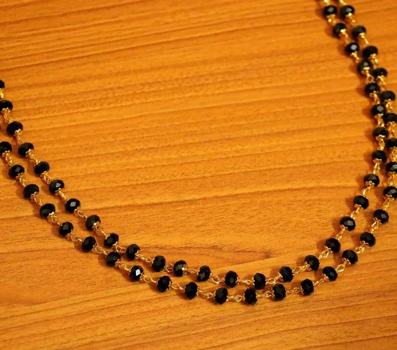 Black crystal necklaces