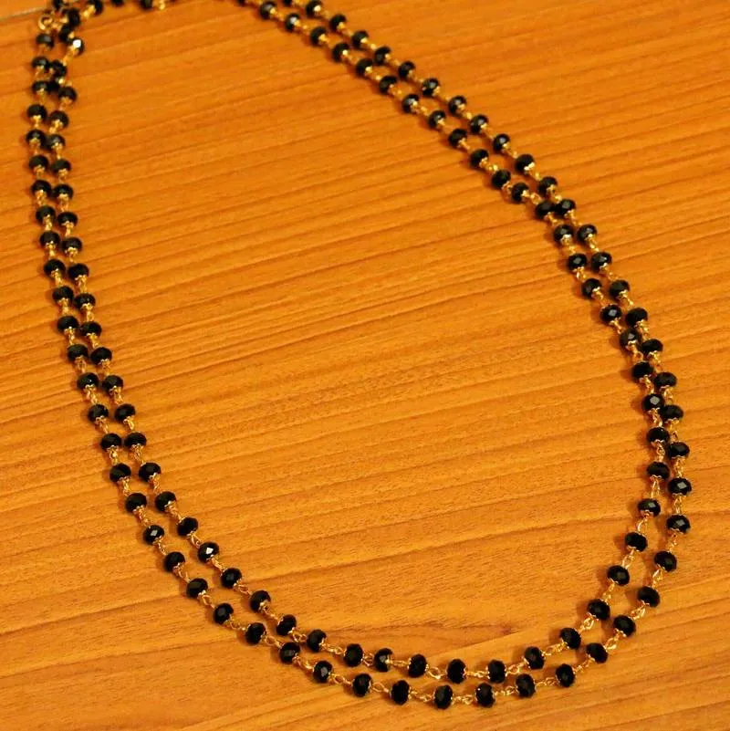Black crystal necklaces