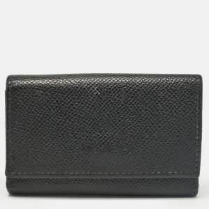 Black Leather Flap Key Holder