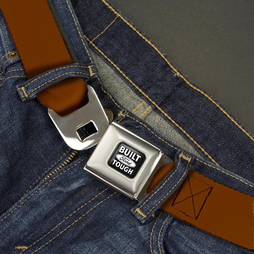 Built Ford Tough Seatbelt Belt - Brown Webbing