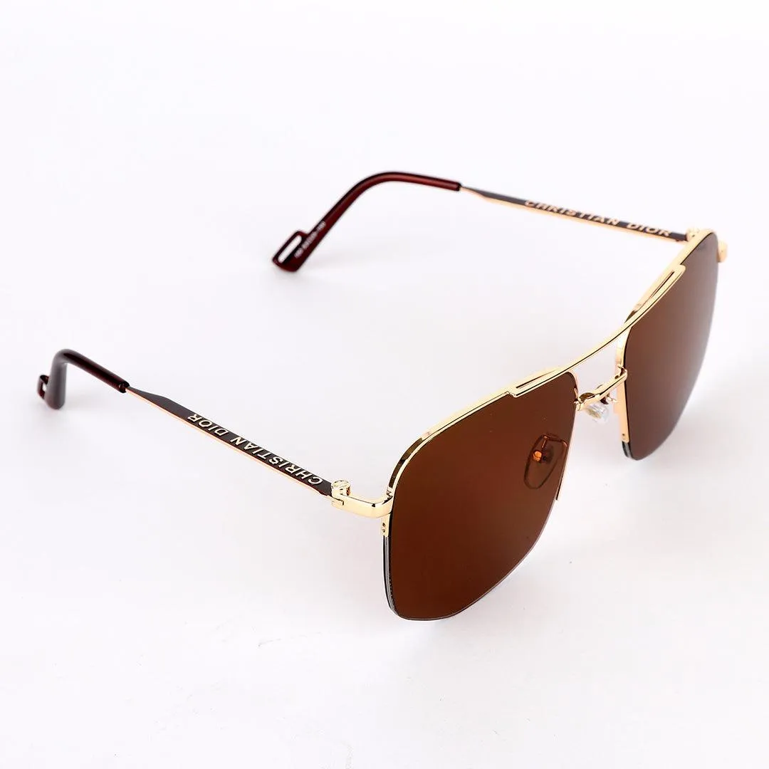 Christian Dior Luxury Hand Crested Brown Lens Sunglasses