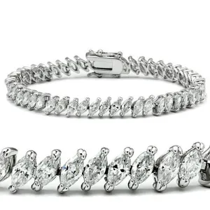 CJ47106 Wholesale Women's Brass Rhodium AAA Grade CZ Clear Bracelet