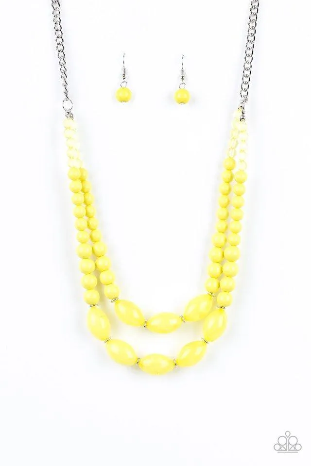 Paparazzi Necklace ~ Sundae Shoppe - Yellow