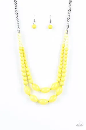 Paparazzi Necklace ~ Sundae Shoppe - Yellow