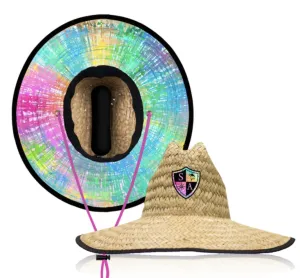 Rainbow Under Brim Straw Hat