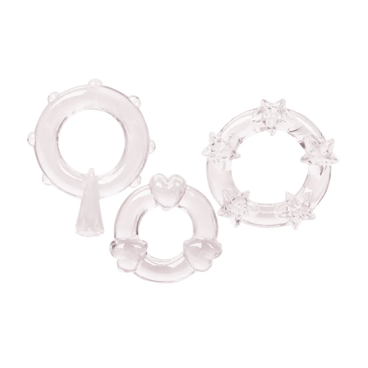 Rings! Magic C Rings Cock Rings (3 Piece Set) - Clear