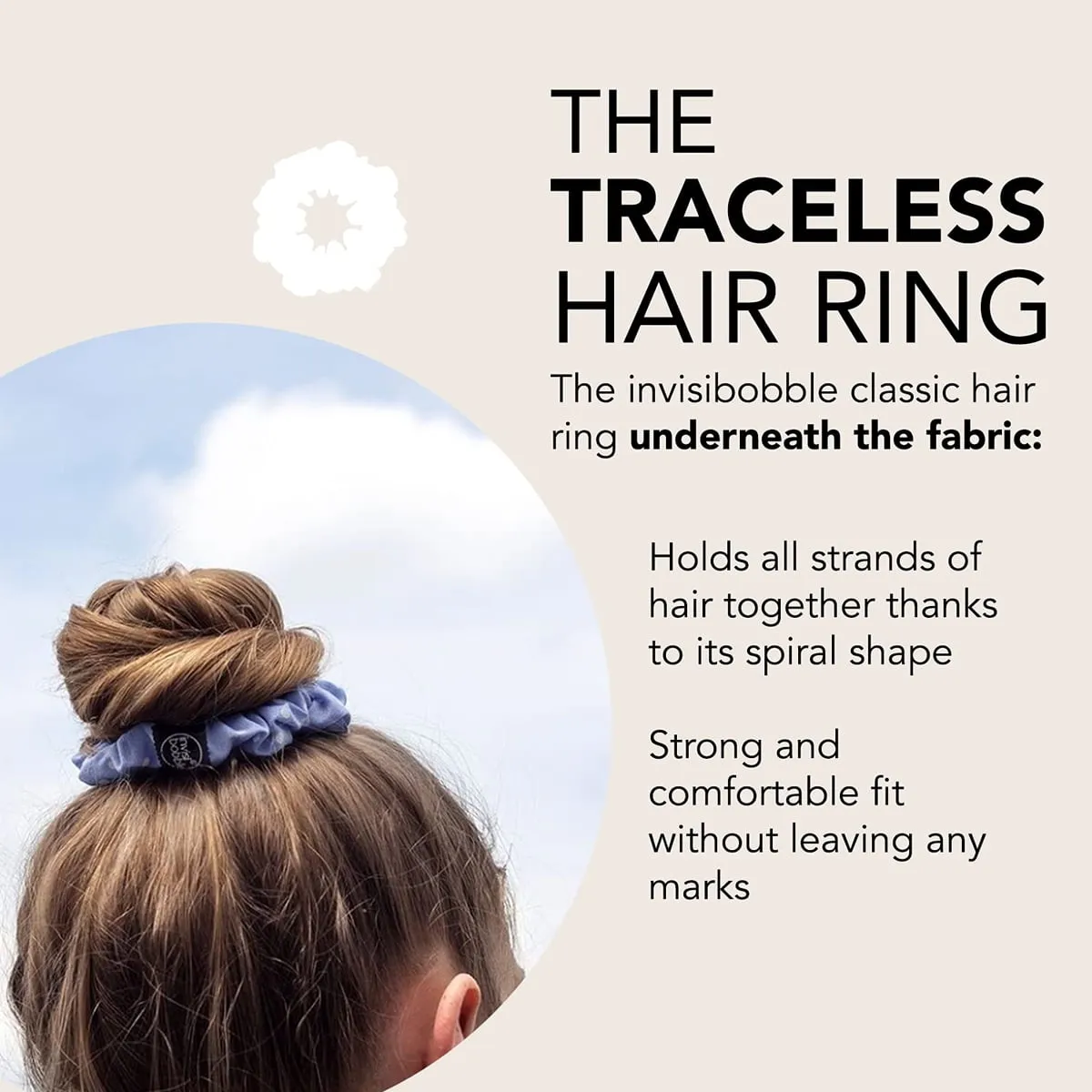 Sprunchies Invisibobble Hair Tie Scrunchies with Spirals Softer on Hair, 2 Pack