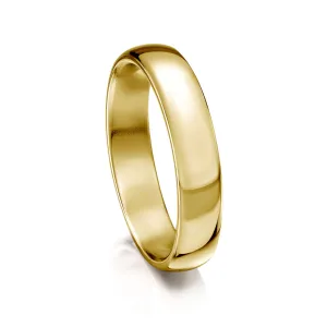 Traditional 4mm Wedding Ring in 9ct Yellow Gold