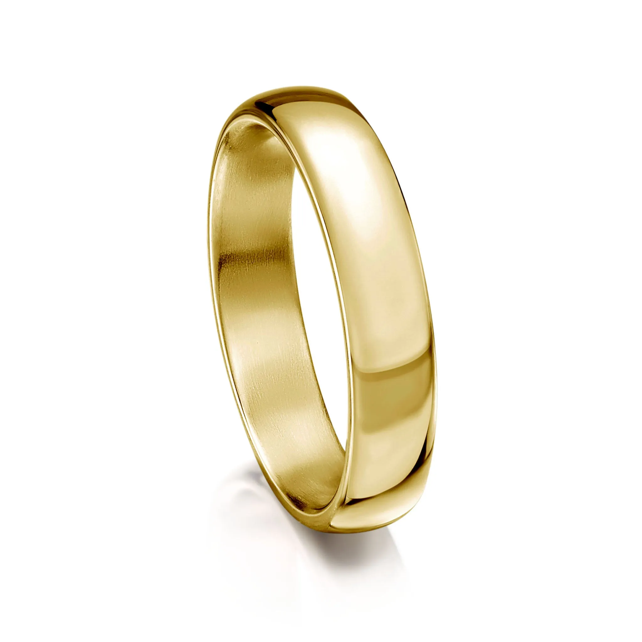 Traditional 4mm Wedding Ring in 9ct Yellow Gold