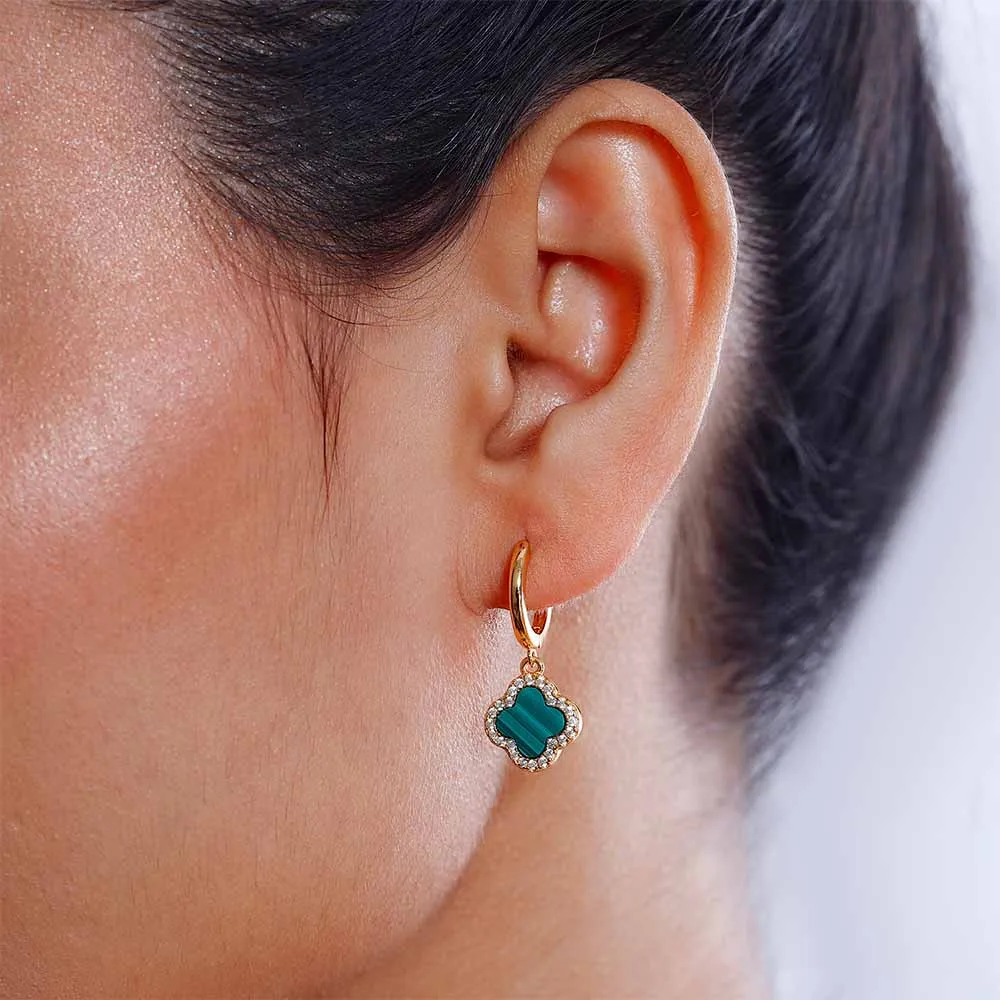 Vintage Clover Malachite Set