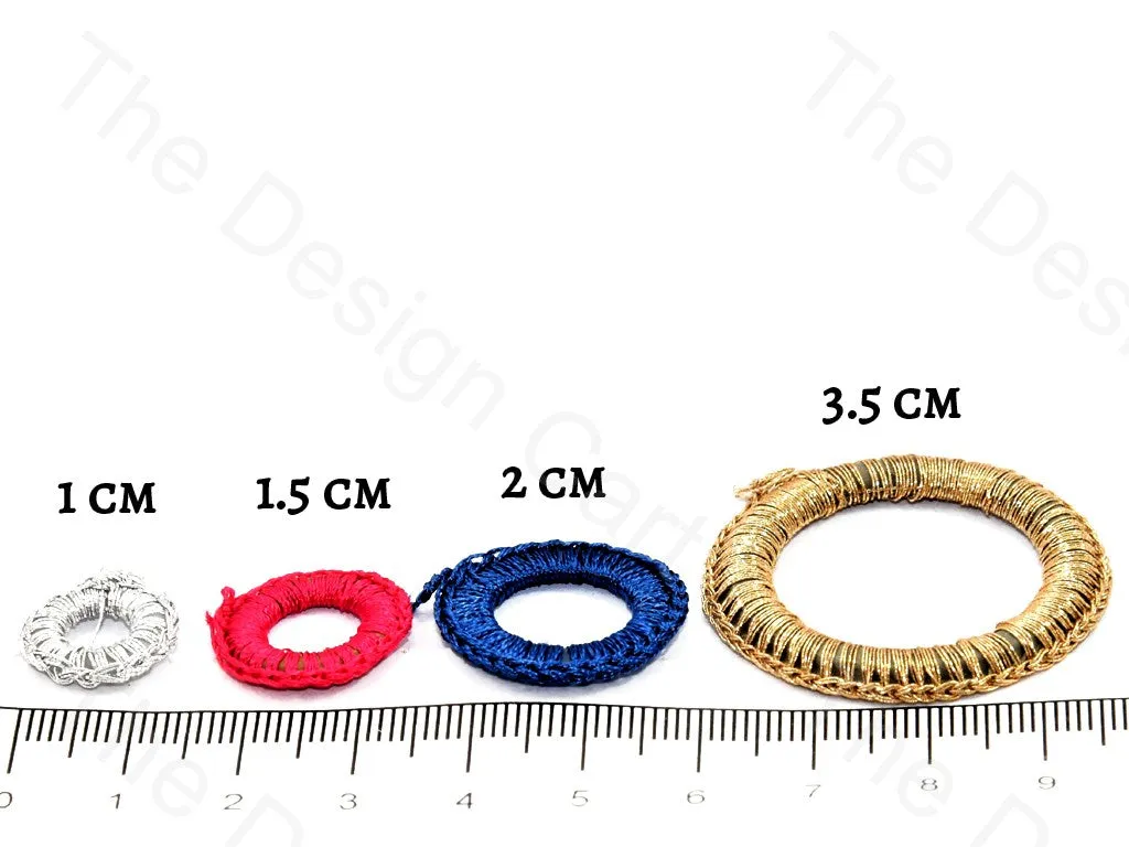 White 1 CM Round Crochet Thread Rings
